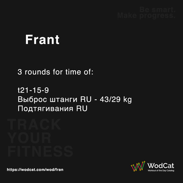 Workout CROSSFIT WOD Fran EN